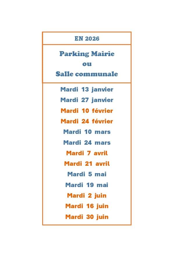 CALENDRIER fRATERNIBUS en 2026