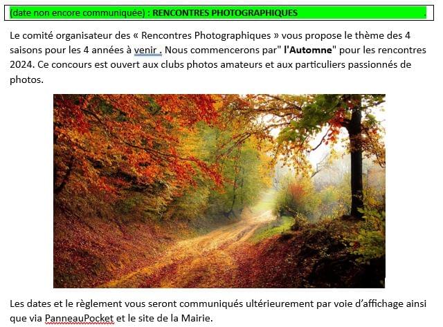 Rencotres photographiques